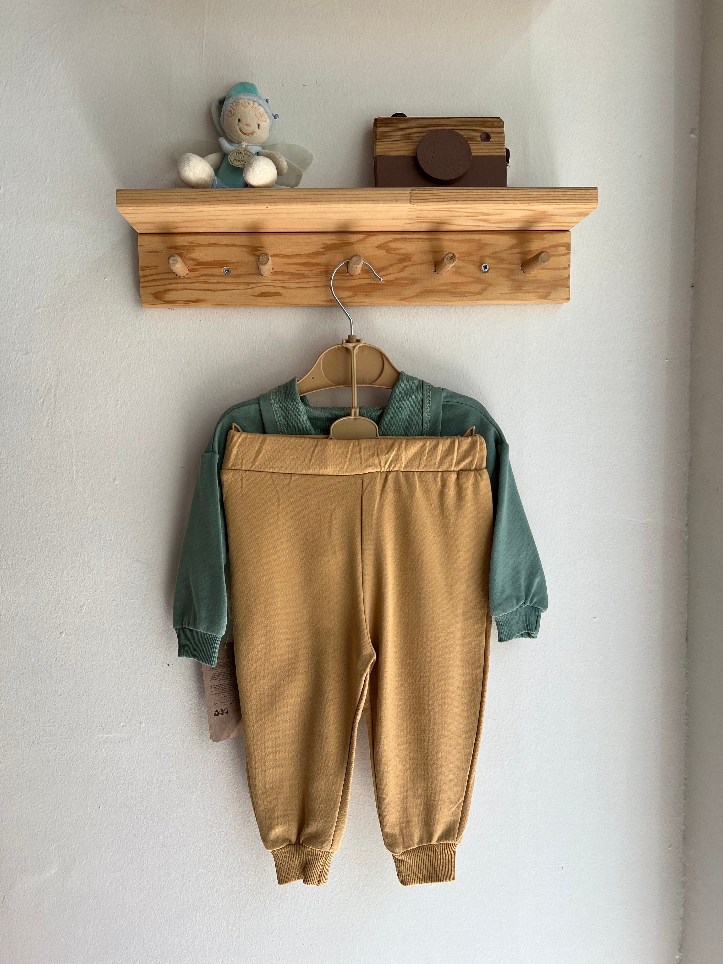 Mint Camel Kapüşonlu Takım