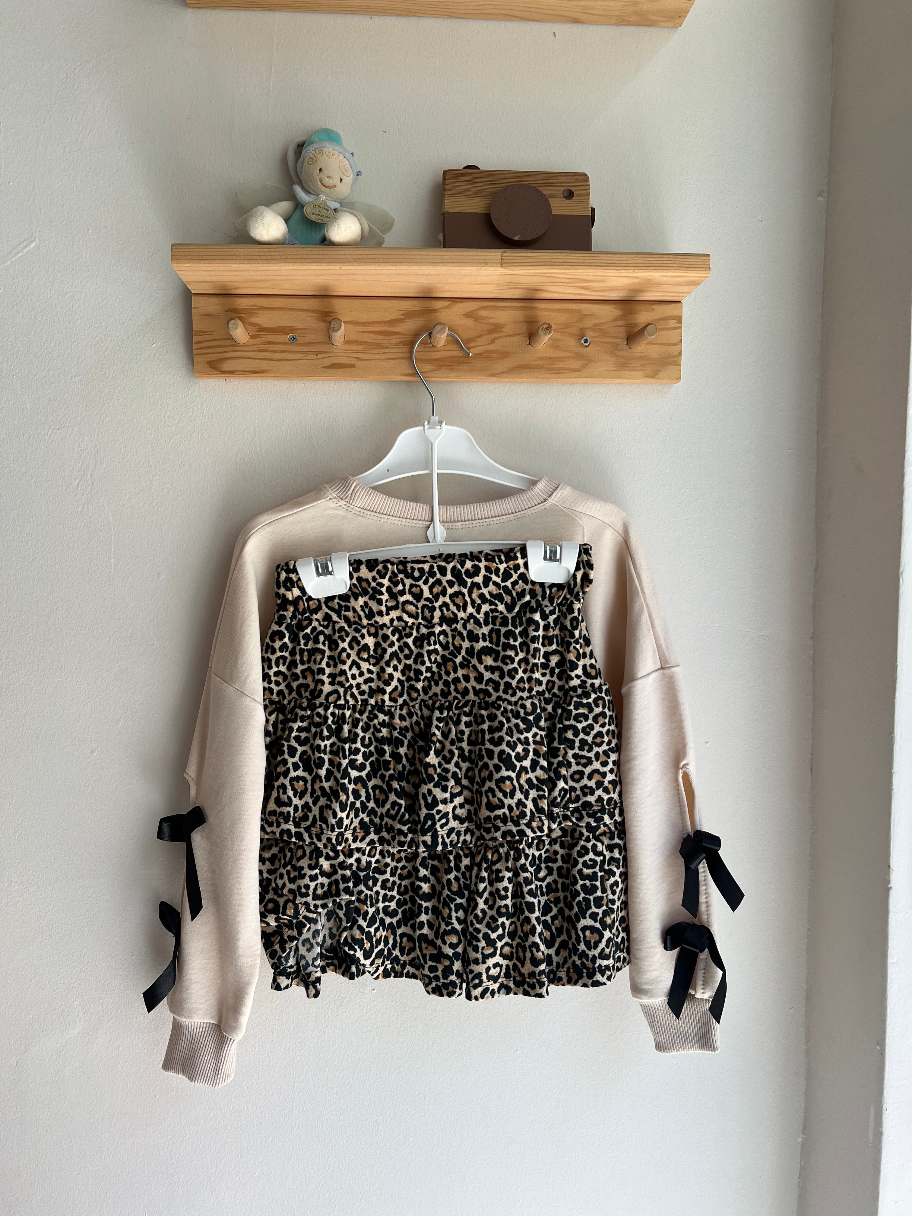 Leopar Etekli Sweat Takım