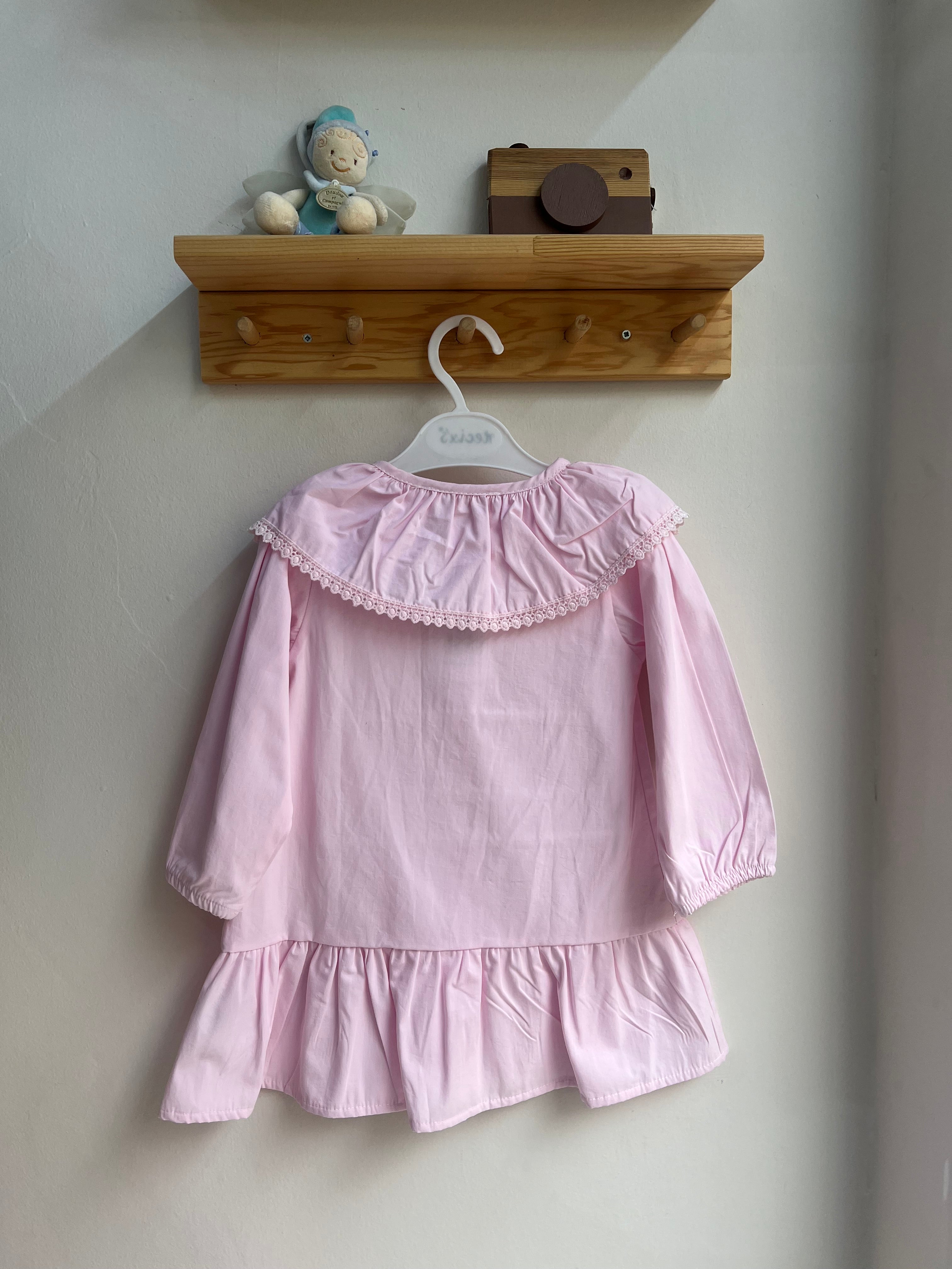 Pembe Keten Elbise