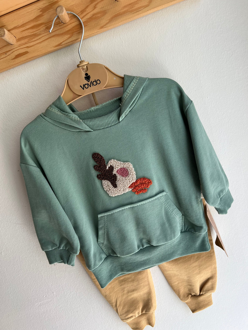 Mint Camel Kapüşonlu Takım