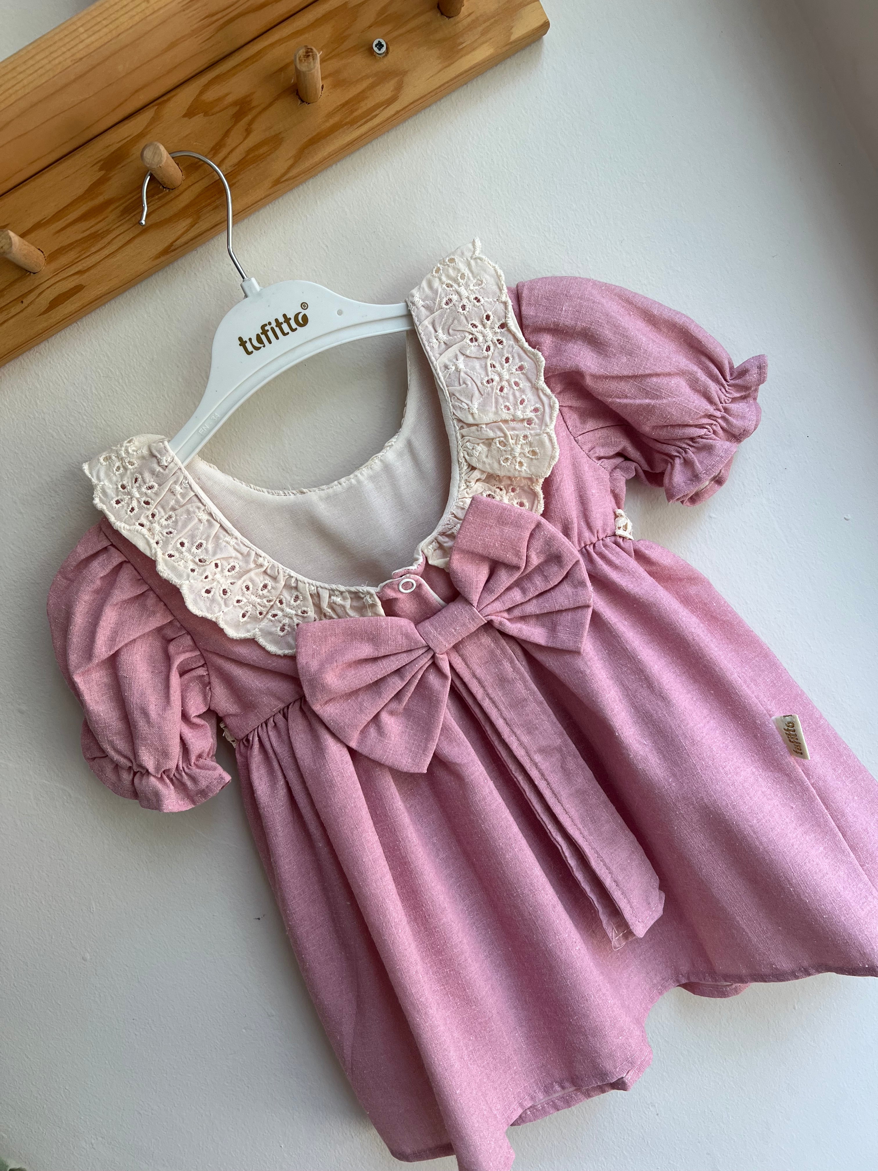 Fiyonk Pembe Elbise