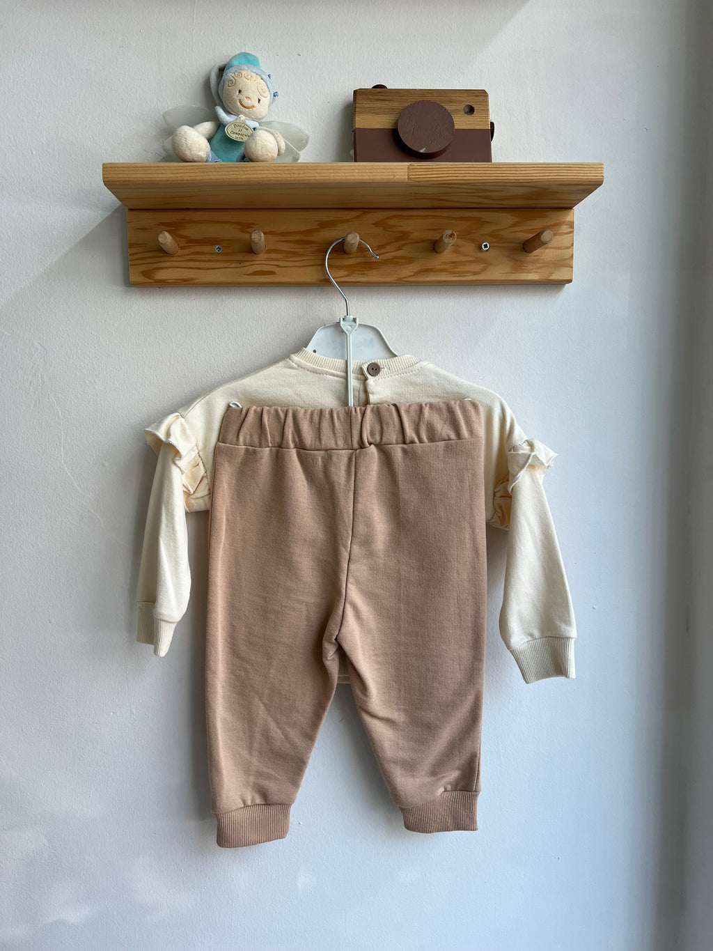 Kuş Detaylı Camel Takım
