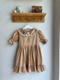 Bebe Yaka Camel Elbise