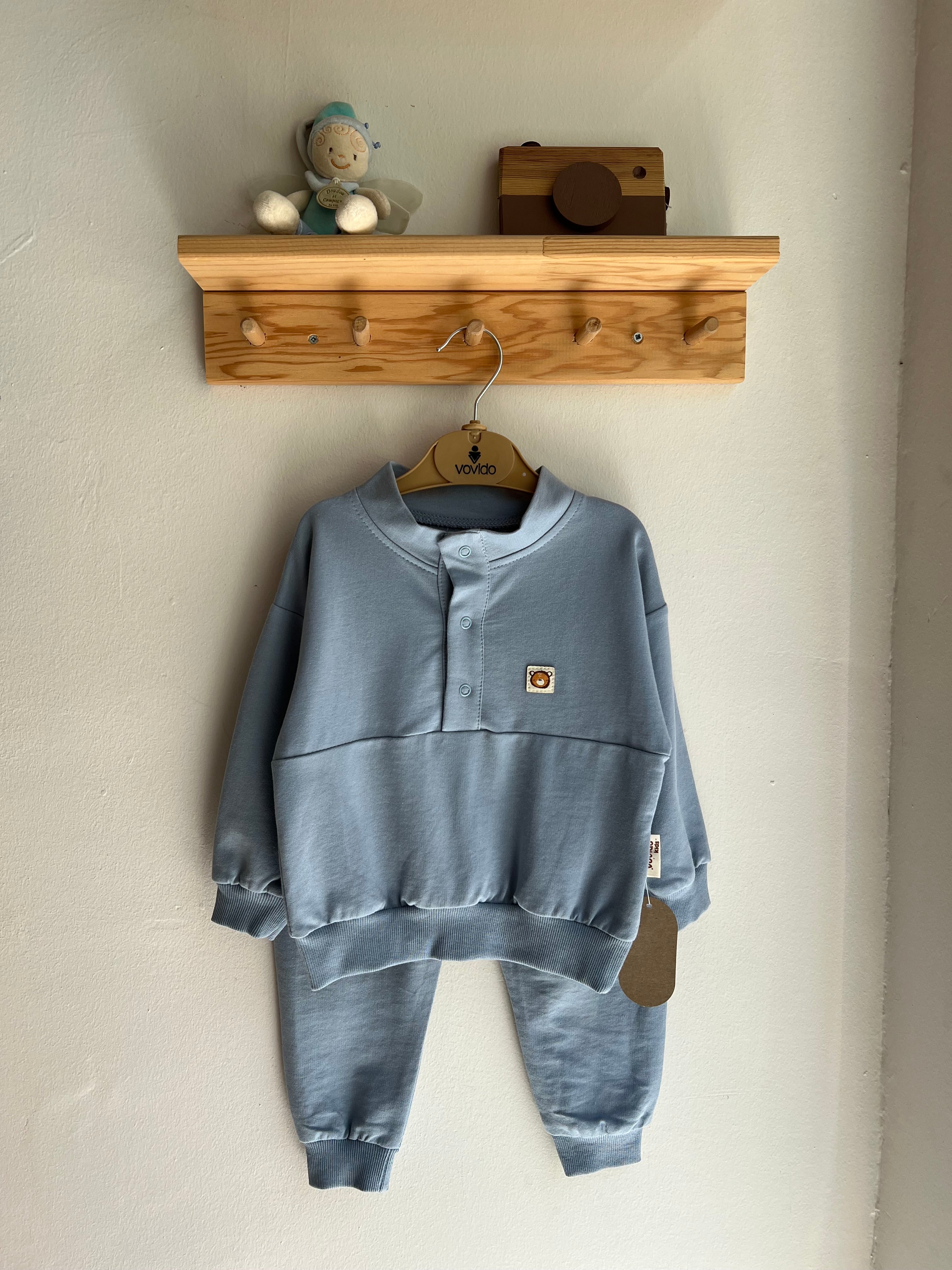 Ayıcık Sweat Mavi Takım